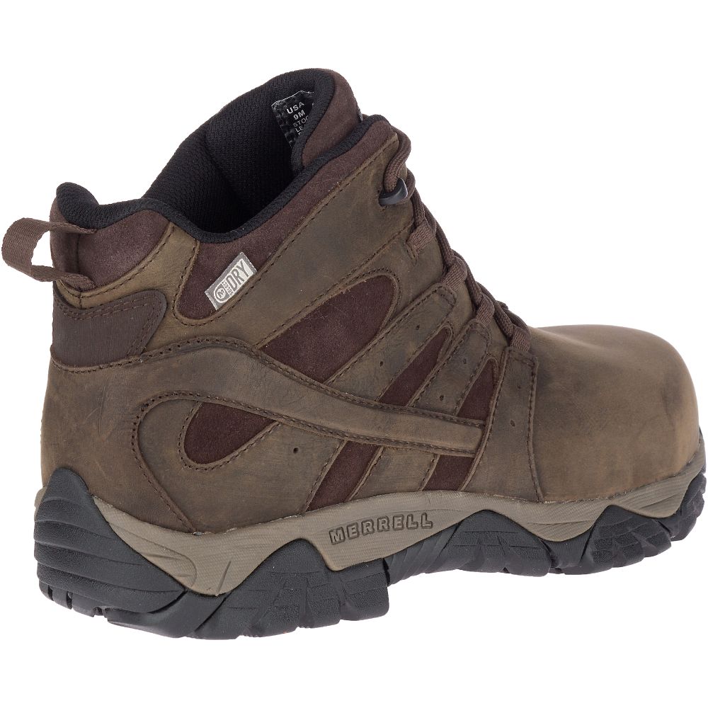 Merrel Moa Verte MiLeatheWaterproo Com To Wor Boots Wid Widt Espresso
