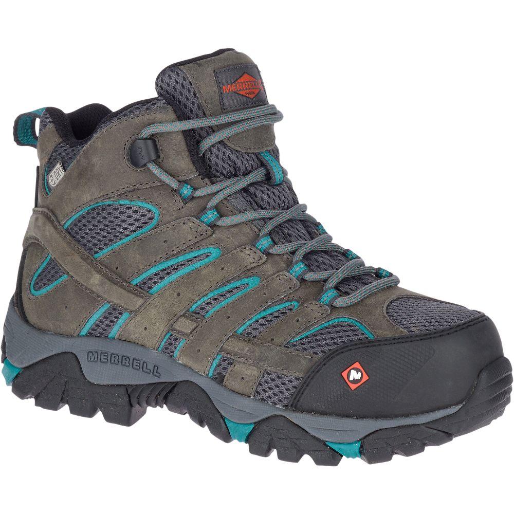 Merrel Moa Verte MiWaterproo Com To Wor Boots Pewter