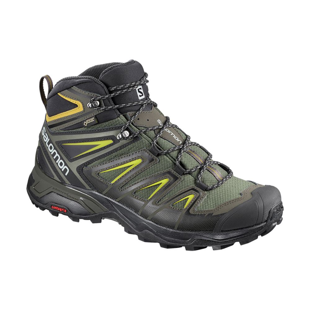 Salomon X Ultra 3 Mid Gtx - Castor Gray/Black/Green Sulphur