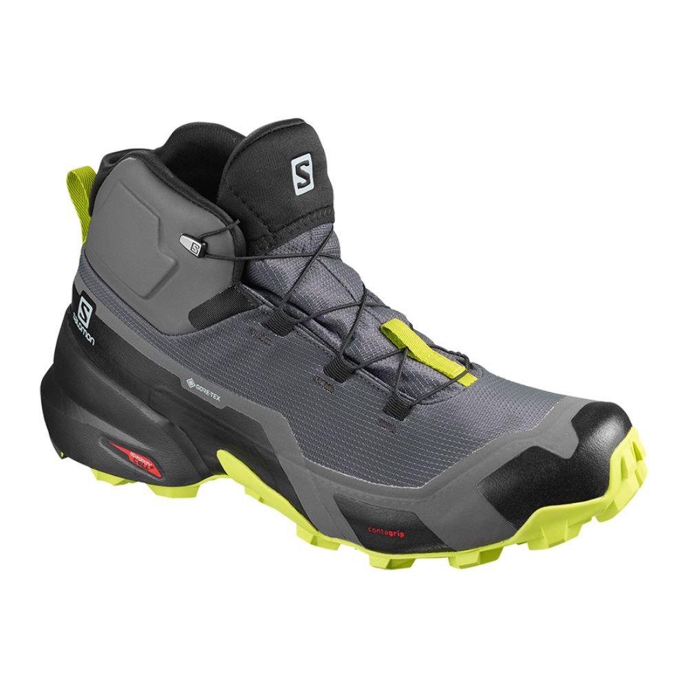 Salomon Cross Hike Mid Gtx - Magnet/Black/Lime Punch