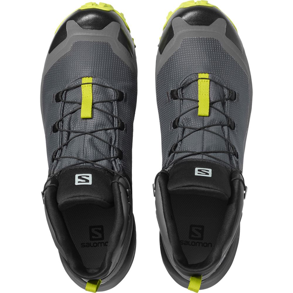 Salomon Cross Hike Mid Gtx - Magnet/Black/Lime Punch