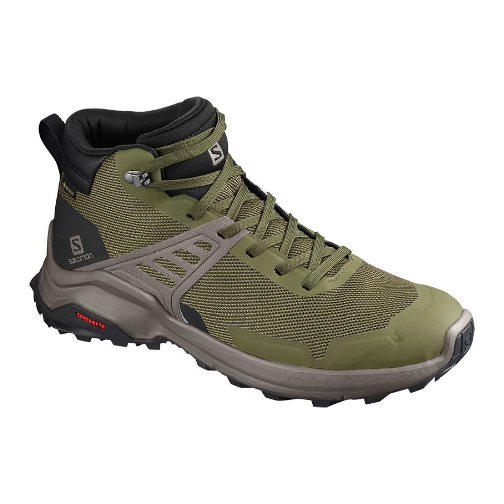 Salomon X Raise Mid Gtx - Olive Night/Black/Vintage Kaki