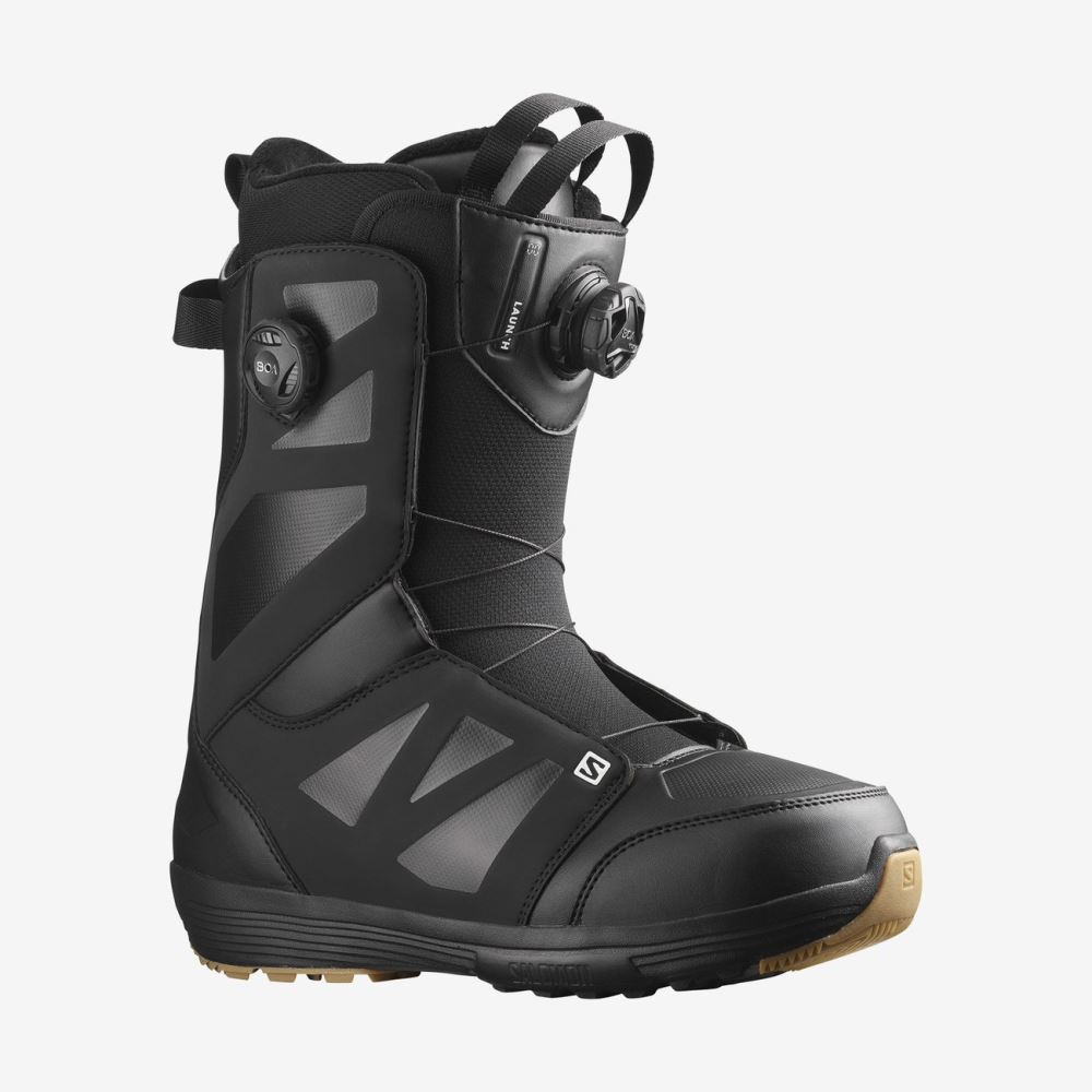 Salomon LAUNCH BOA SJ BOA - Black / Black / White