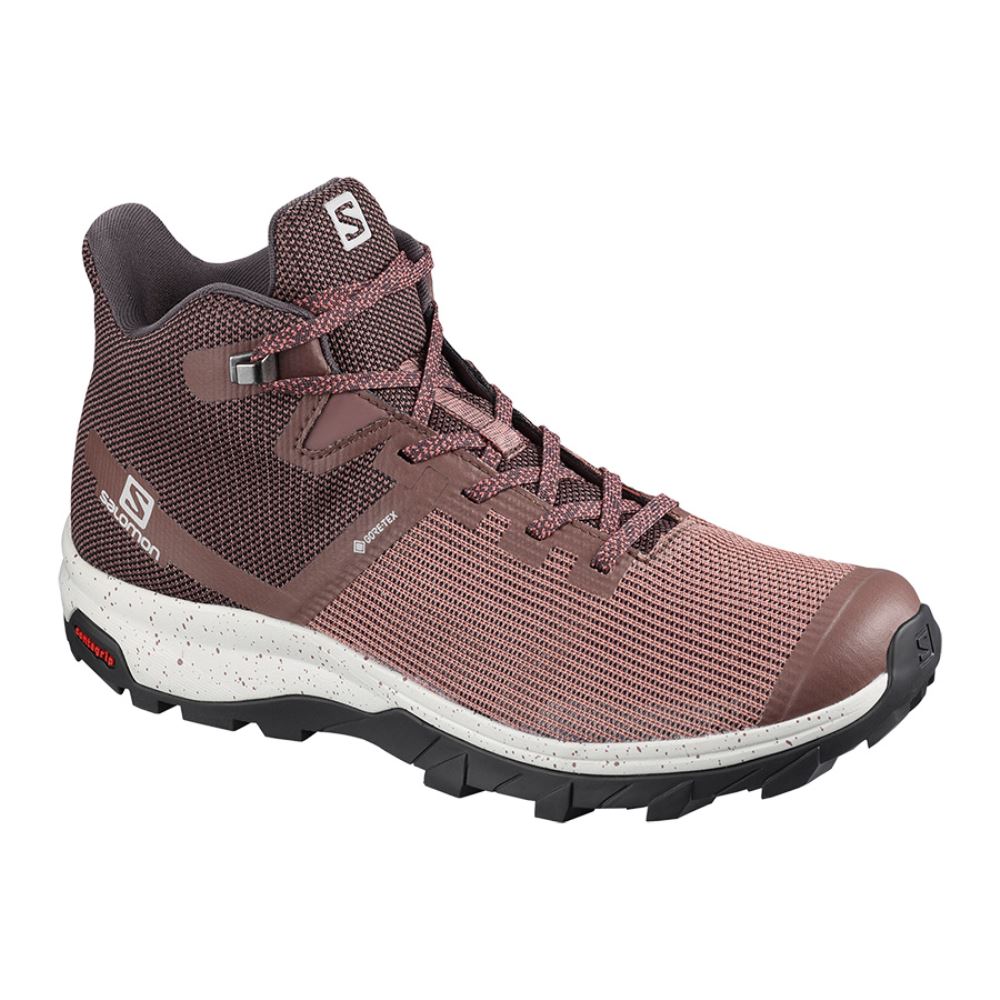 Salomon Outline Prism Mid Gtx W - Peppercorn/Shale/Brick Dust