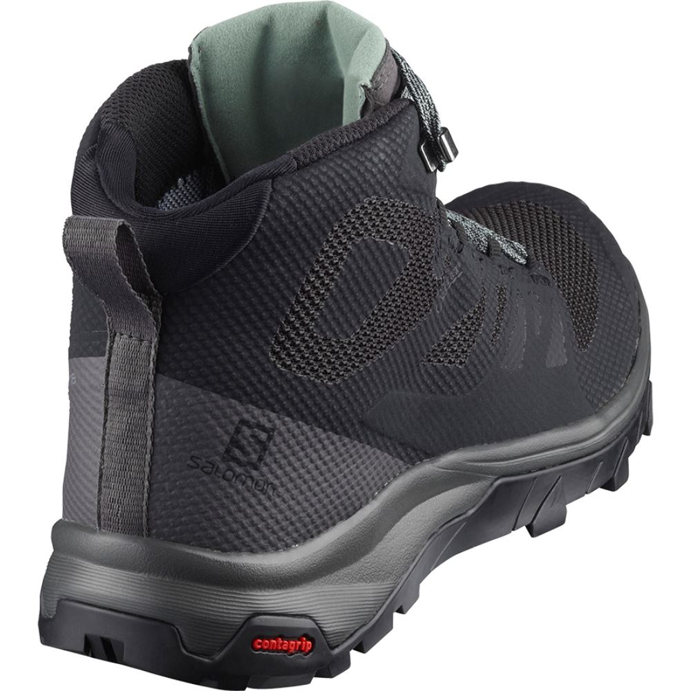 Salomon Outline Mid Gtx W - Black/Magnet/Green Milieu
