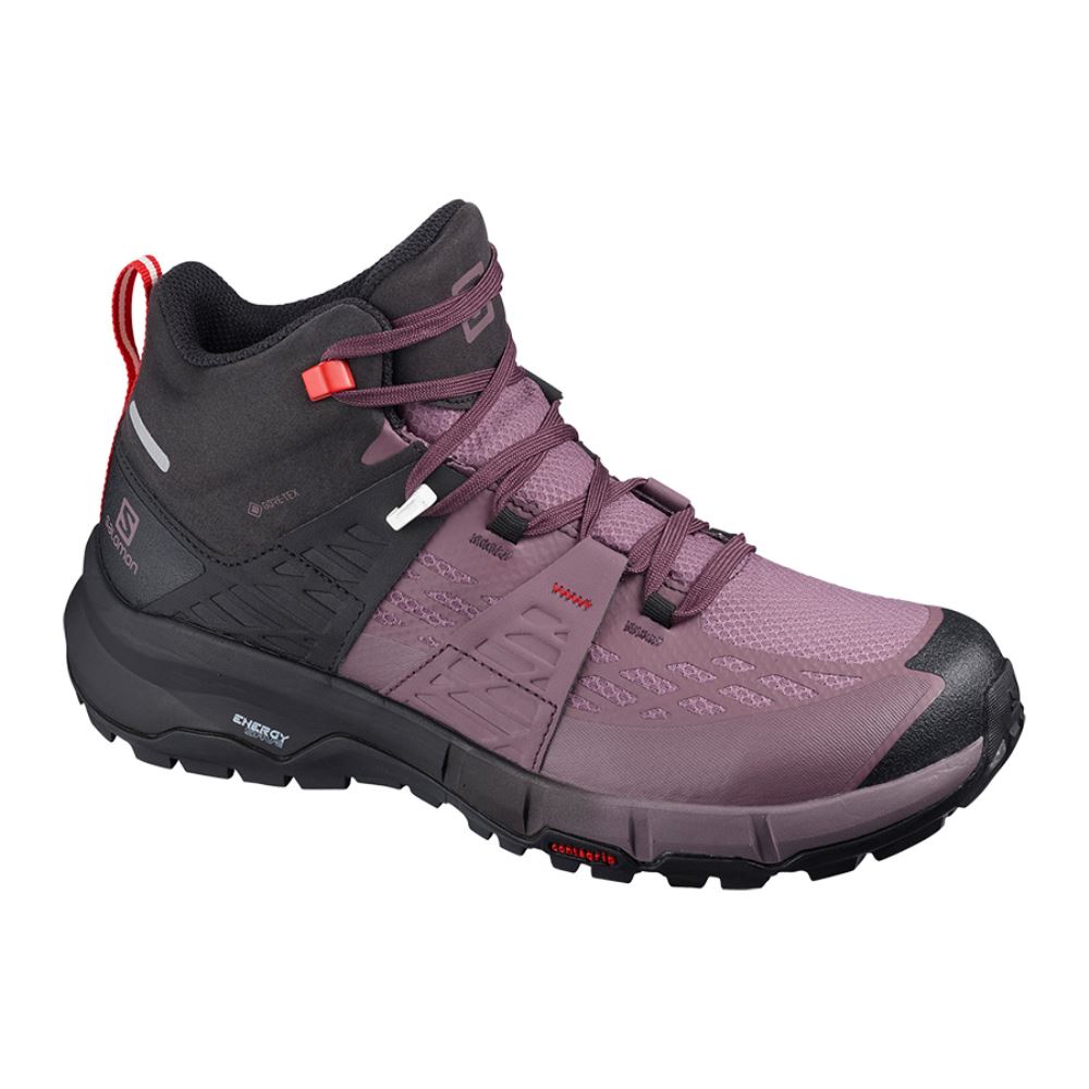 Salomon Odyssey Mid Gtx W - Black/Flint/High Risk Red