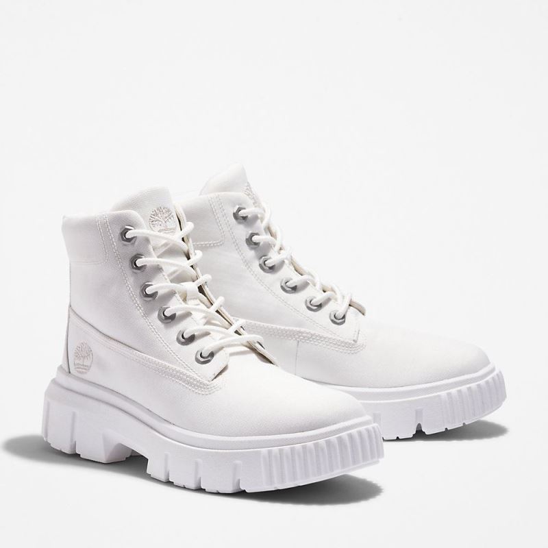 Timberland Greyfield Canvas Boot for Women in White