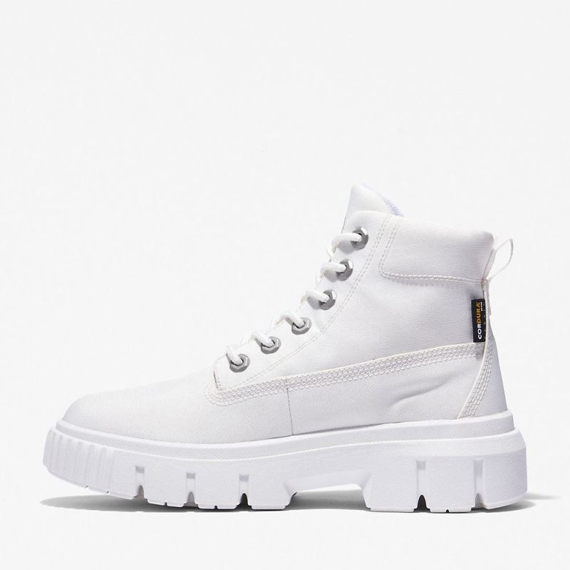 Timberland Greyfield Canvas Boot for Women in White