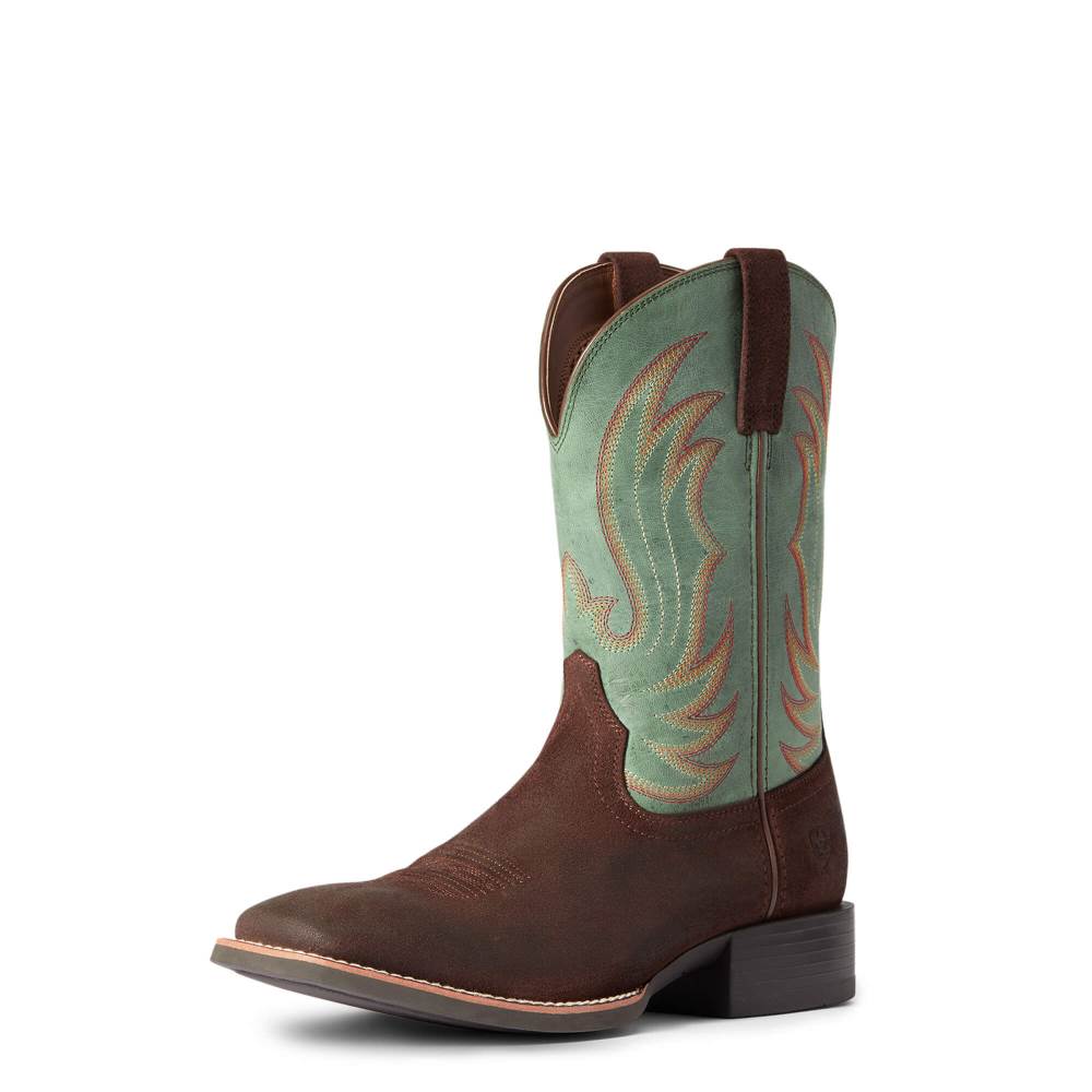 Ariat Sport Cason Western Boot - MAHOGANY SUEDE