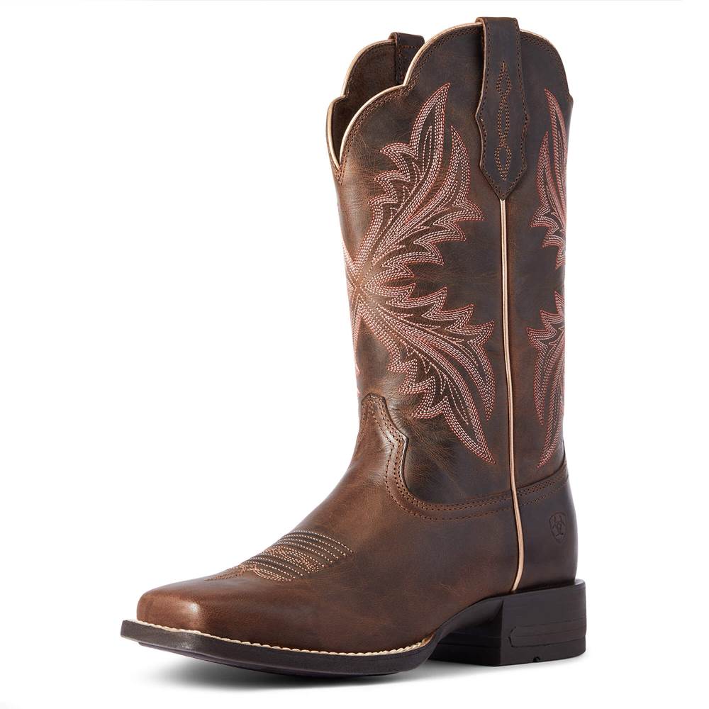 Ariat West Bound Western Boot - SASSY BROWN