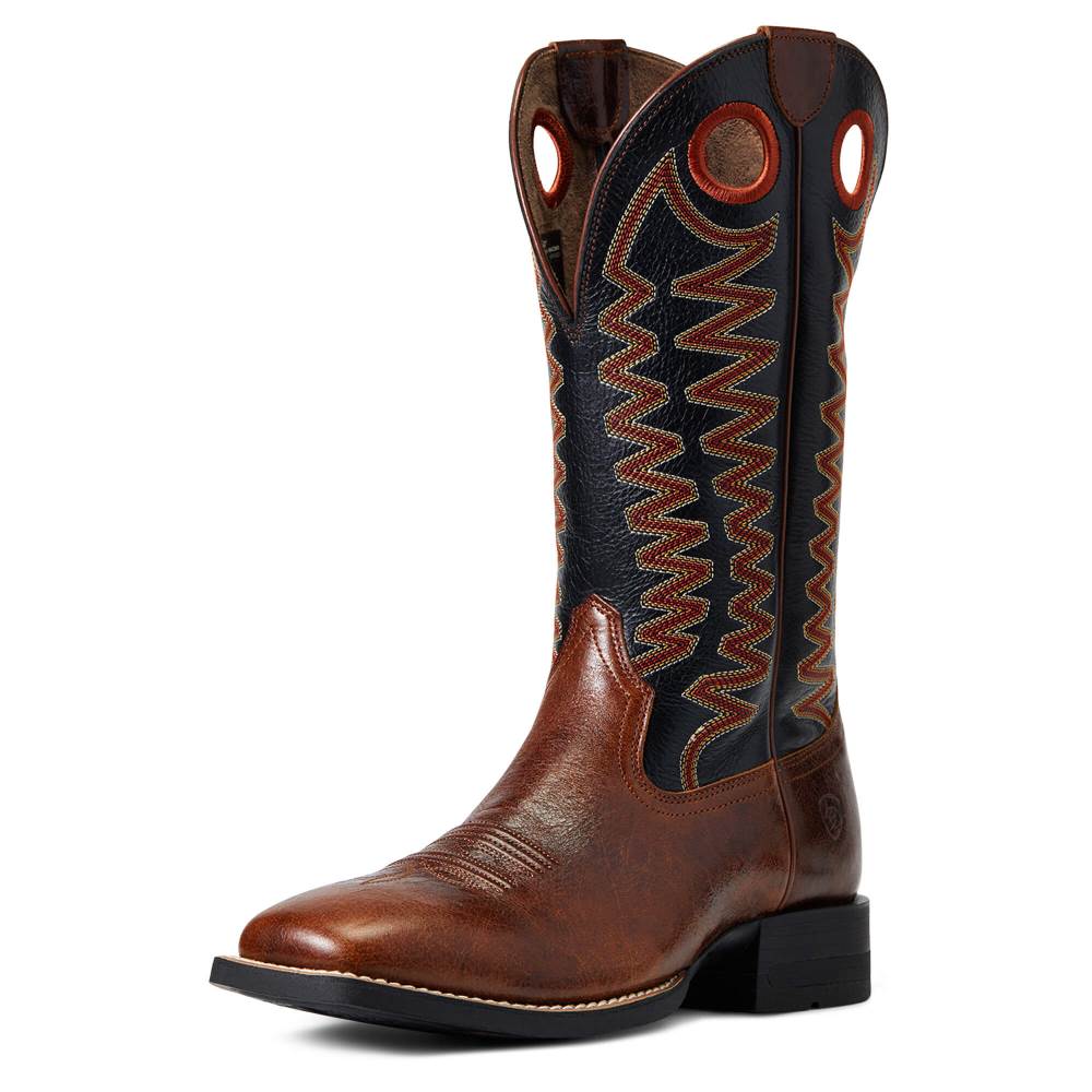 Ariat Sidepass Western Boot - BARREL BROWN