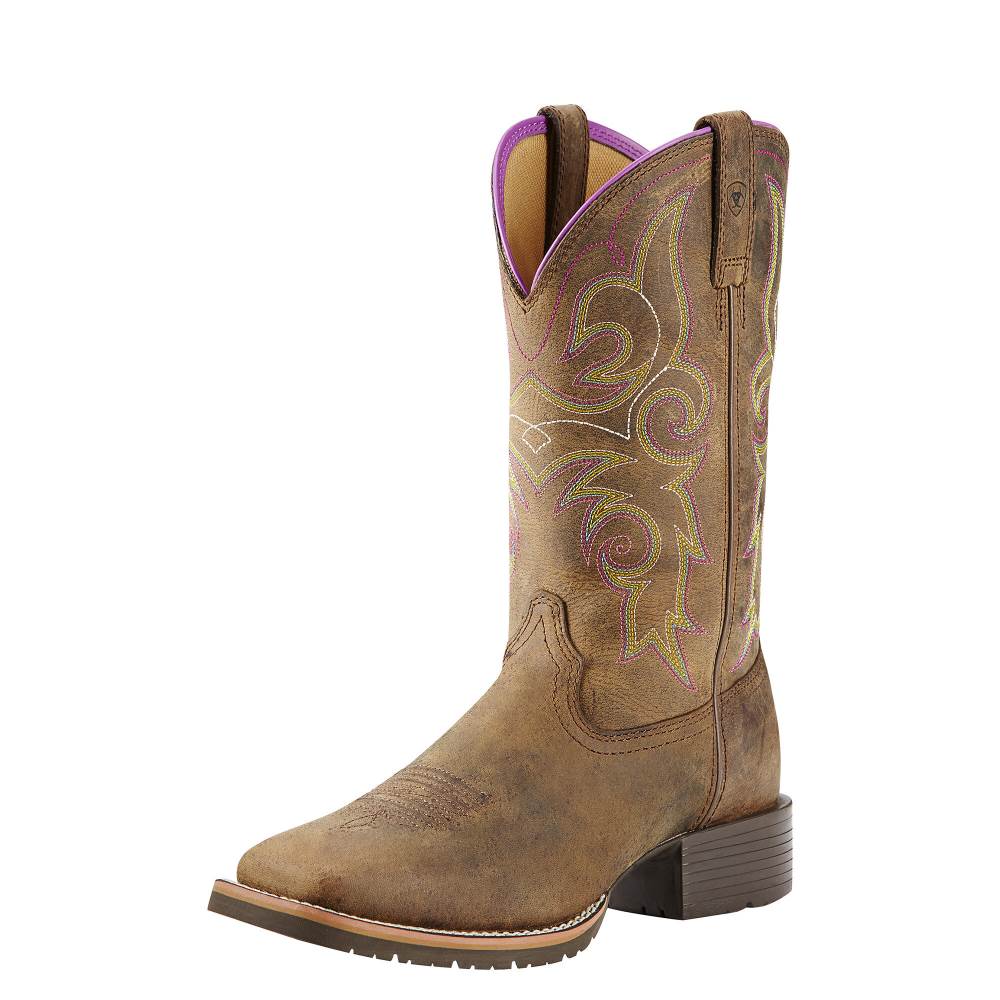 Ariat Hybrid Rancher Western Boot - DISTRESSED BROWN