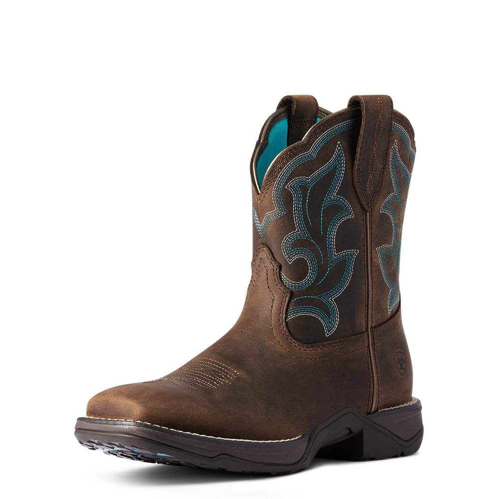 Ariat Anthem Shortie II Western Boot - DISTRESSED BROWN