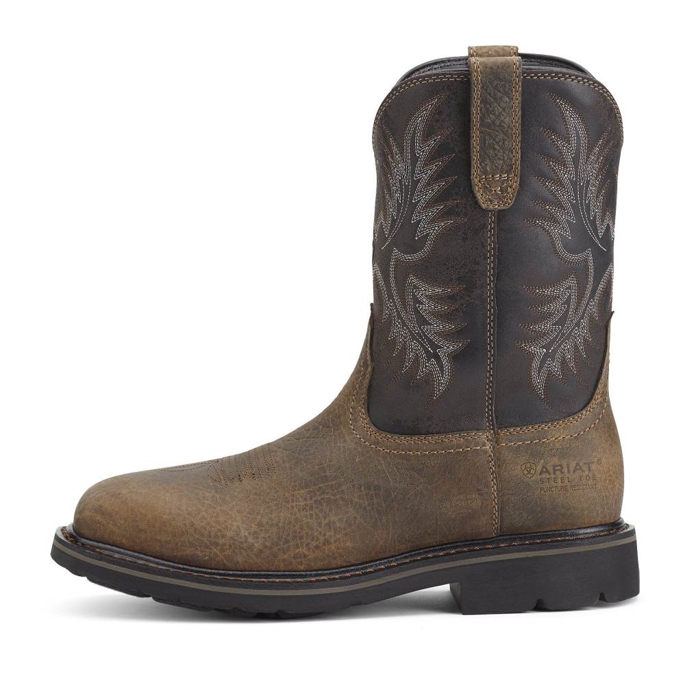 Ariat Sierra Puncture Resistant Steel Toe Work Boot - EARTH