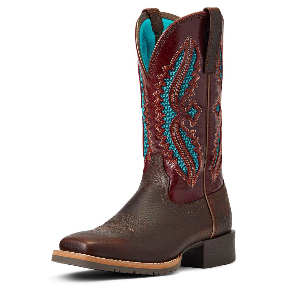 Ariat Hybrid Rancher VentTek 360° Western Boot - BROWN OILED ROWDY