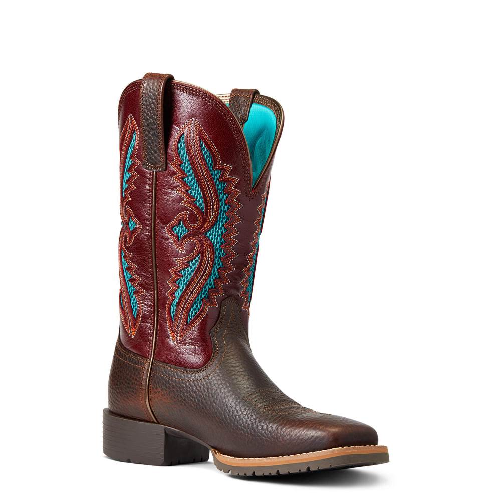 Ariat Hybrid Rancher VentTek 360° Western Boot - BROWN OILED ROWDY