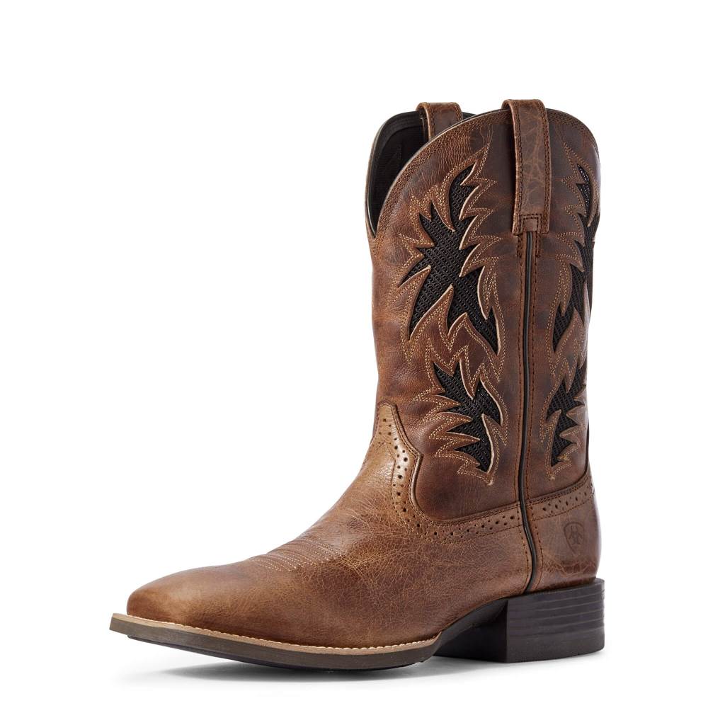 Ariat Sport Cool VentTEK Western Boot - DARK TAN