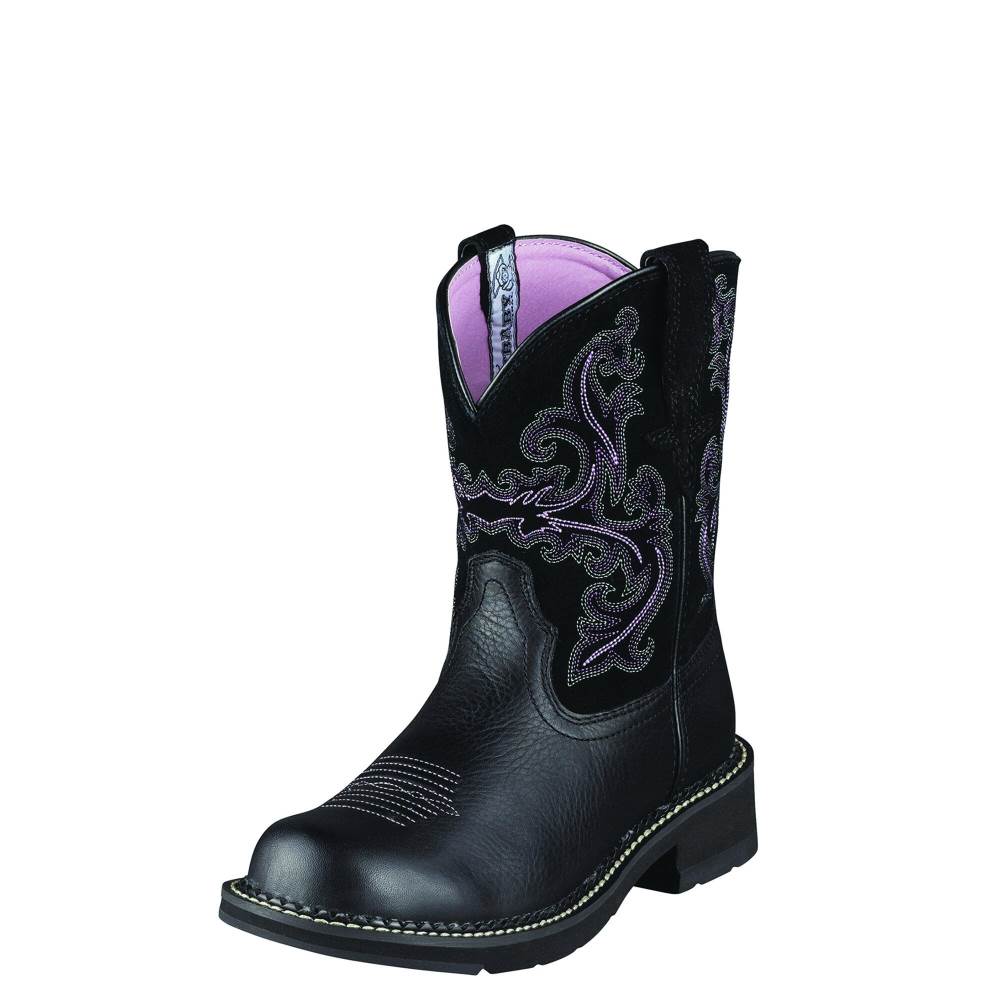 Ariat Fatbaby II Western Boot - BLACK DEERTAN