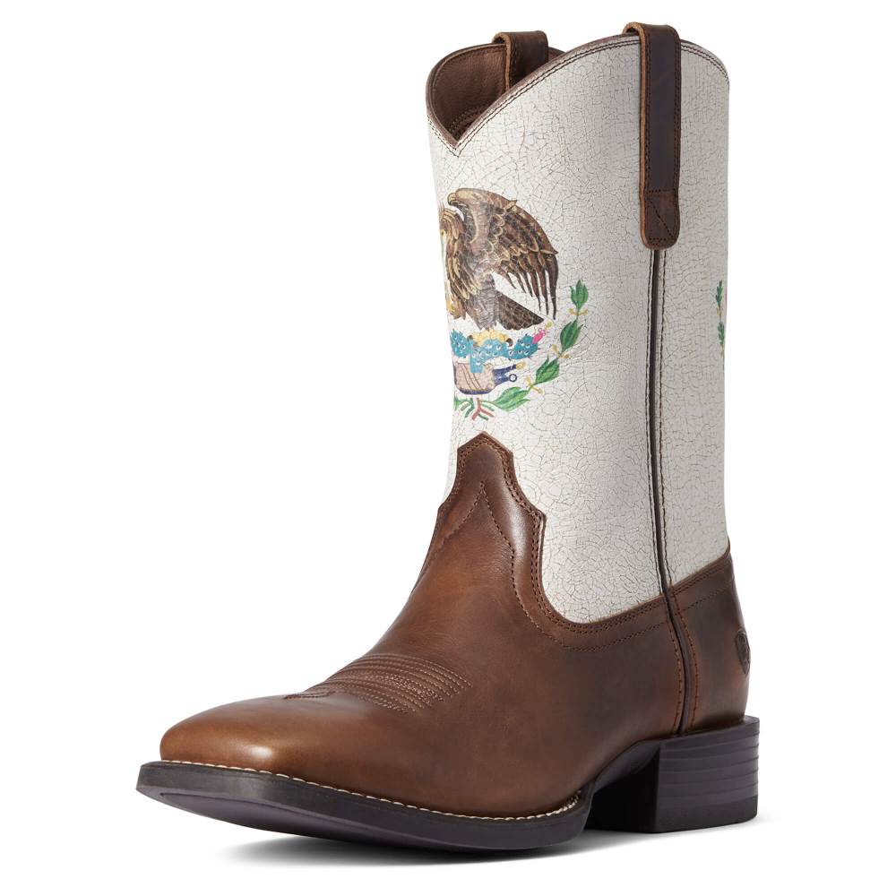 Ariat Sport Orgullo Mexicano Western Boot - CHOCOLATE