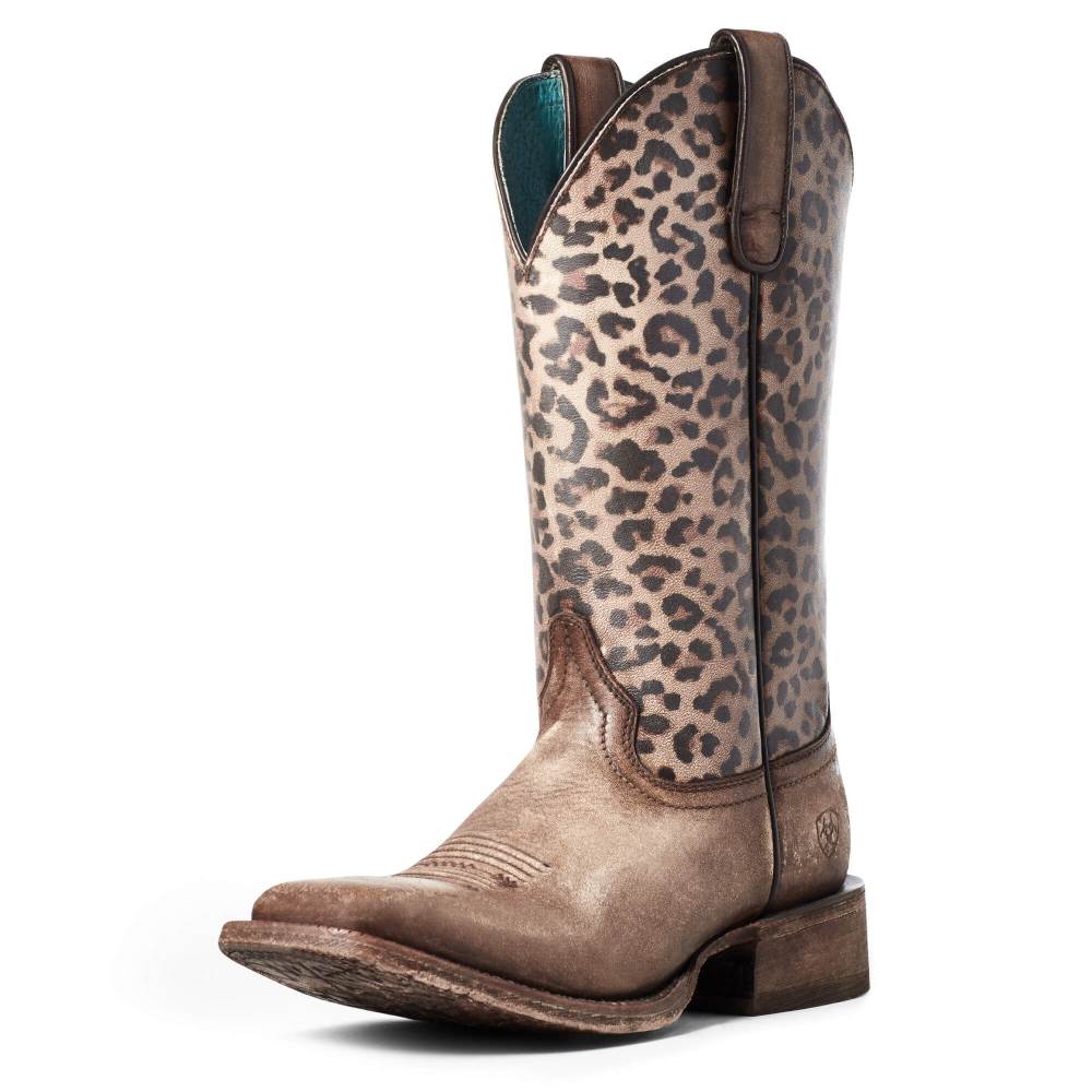 Ariat Circuit Savanna Western Boot - NATURALLY DISTRESSED BROWN