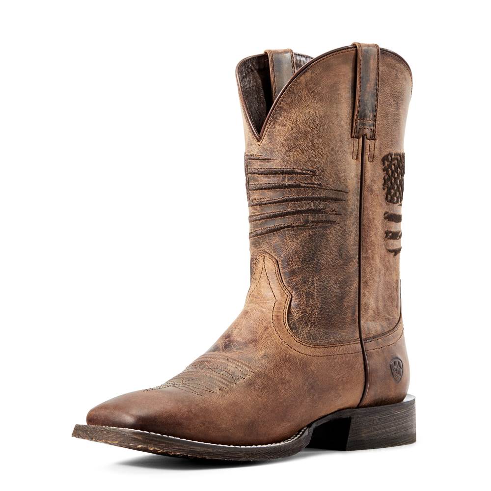 Ariat Circuit Patriot Western Boot - WEATHERED TAN