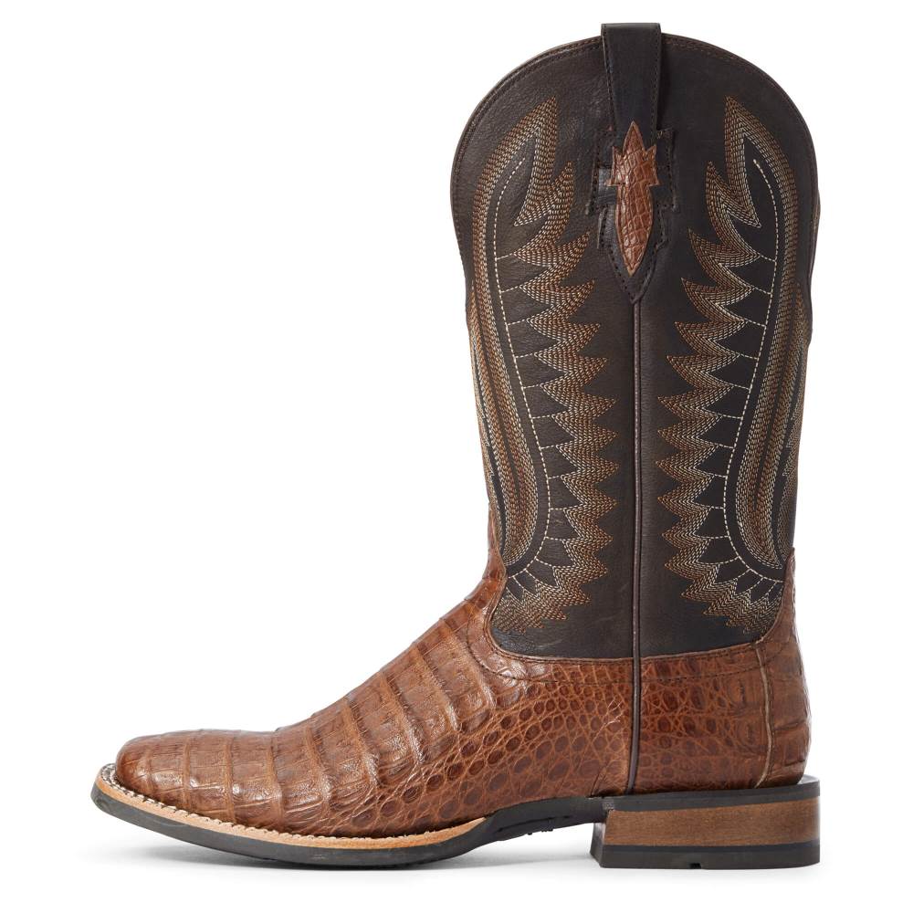 Ariat Double Down Western Boot - CARAMEL CAIMAN BELLY