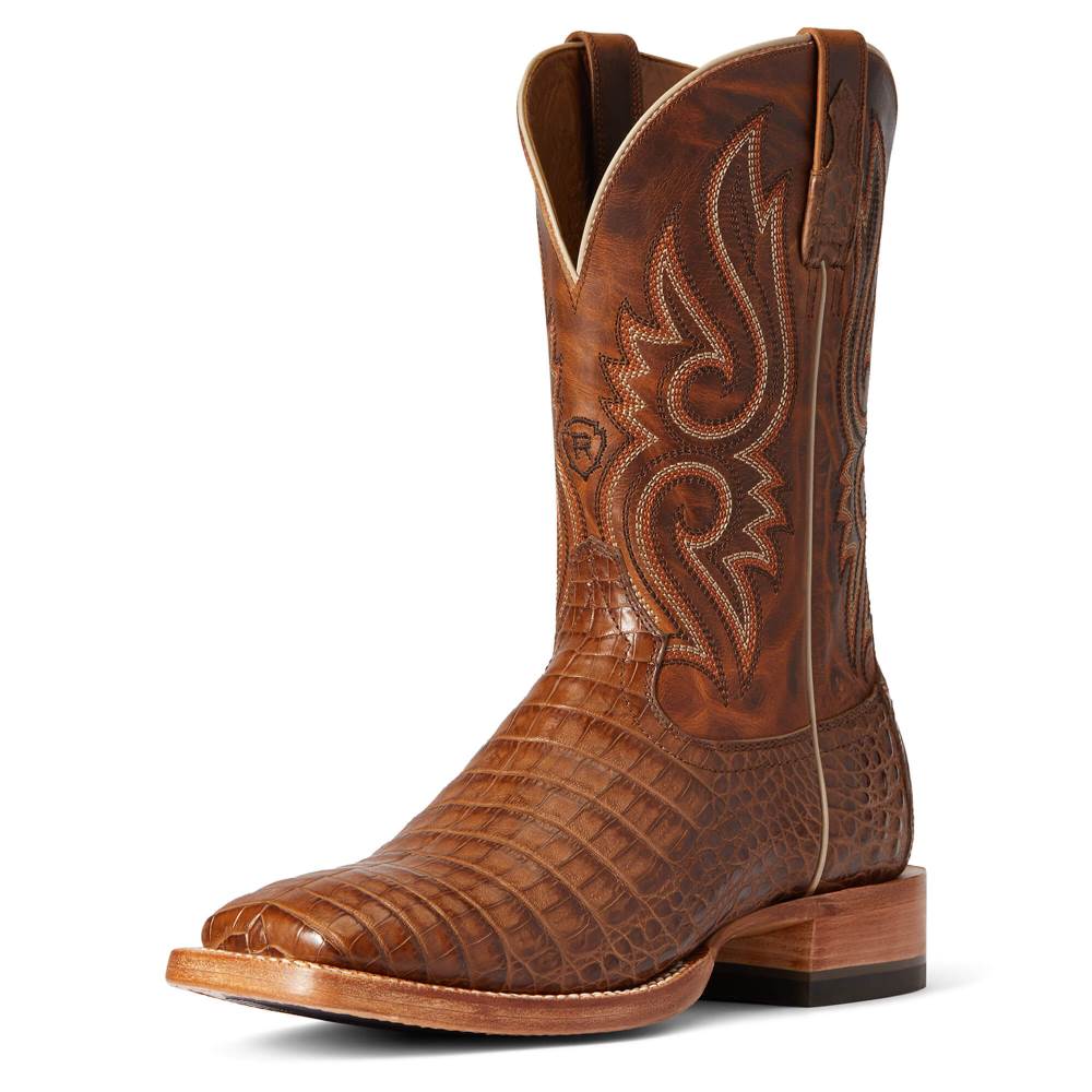 Ariat Relentless Denton Western Boot - NATURAL CAIMAN BELLY