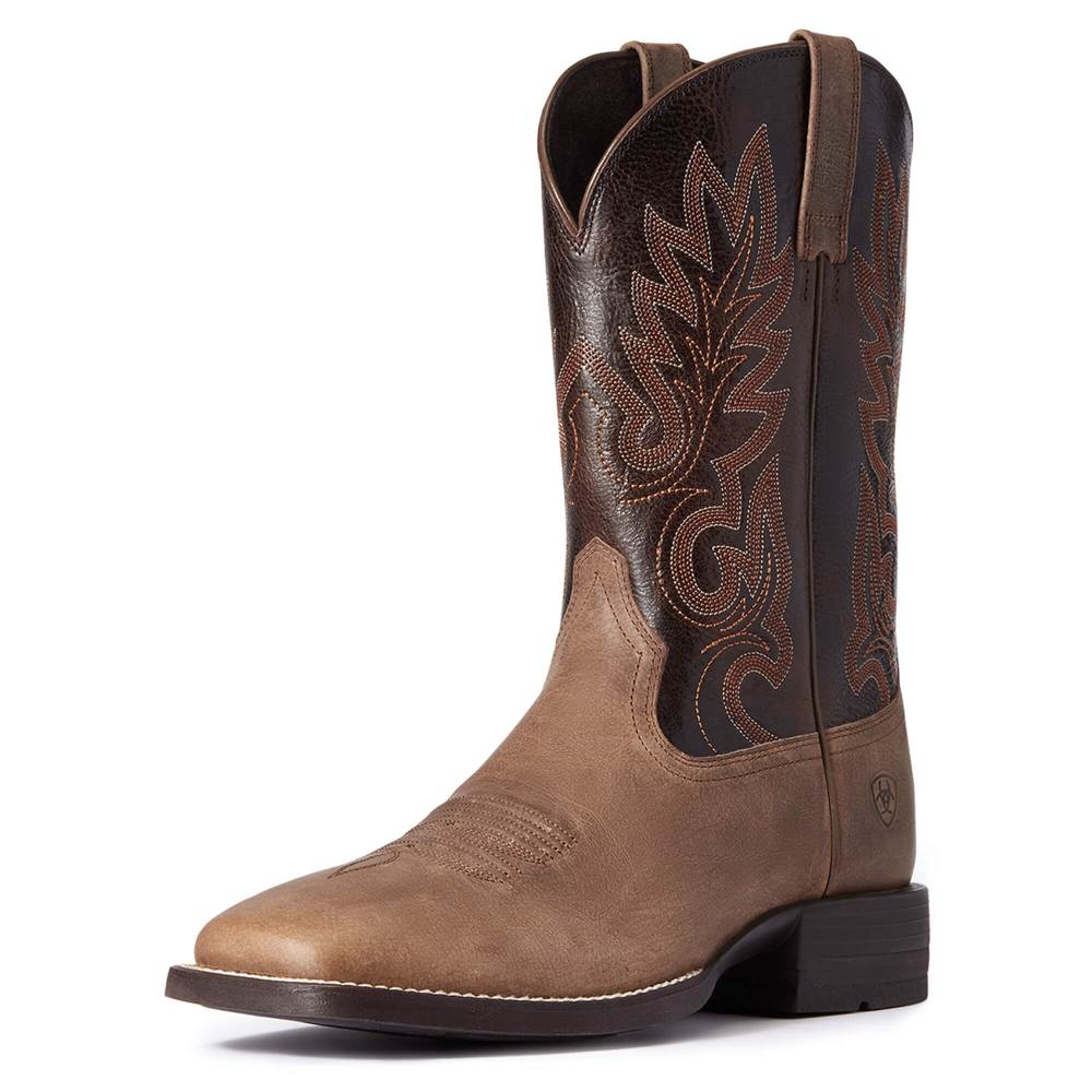 Ariat Layton Western Boot - AUTHENTIC BROWN