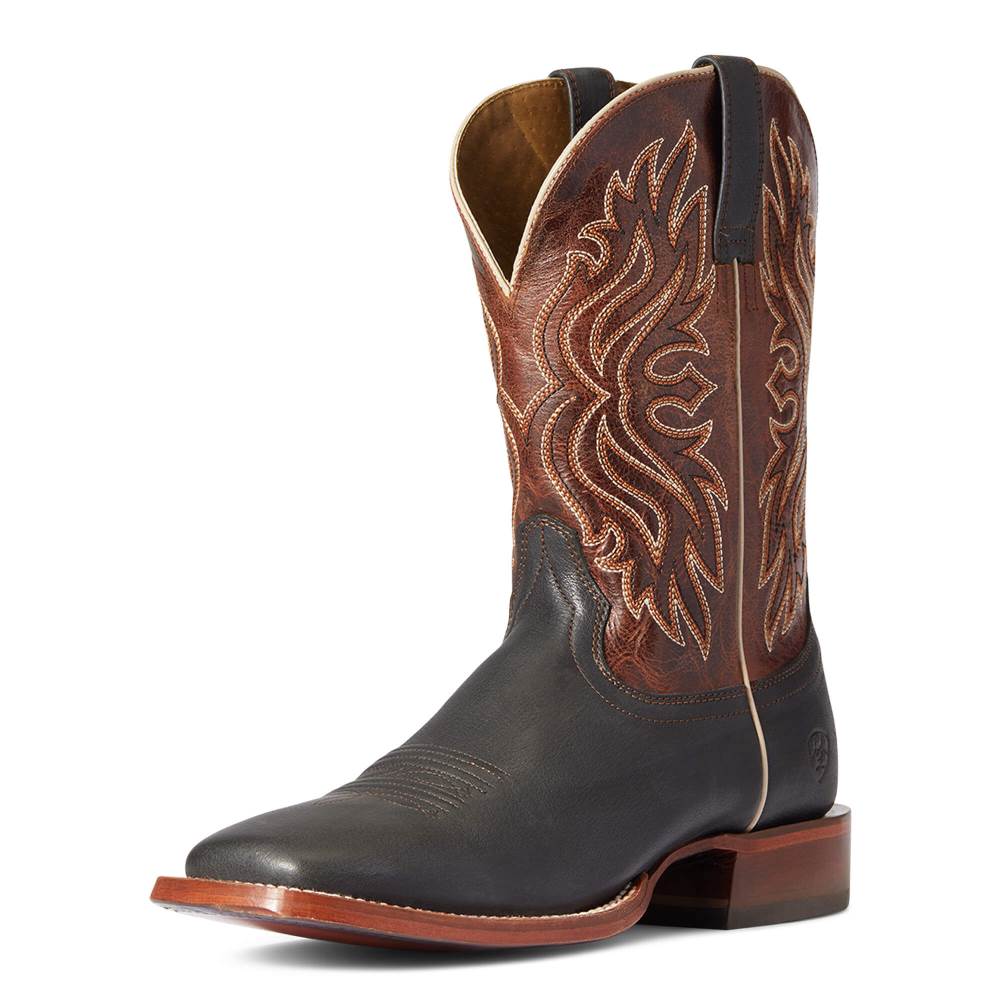 Ariat Circuit Greeley Western Boot - BAKED BLACK