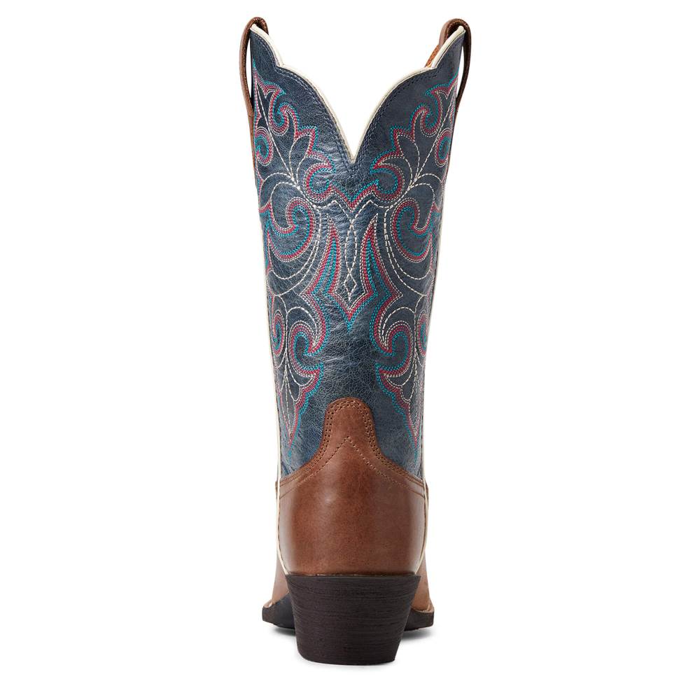 Ariat Round Up Square Toe Western Boot - STORMING BROWN
