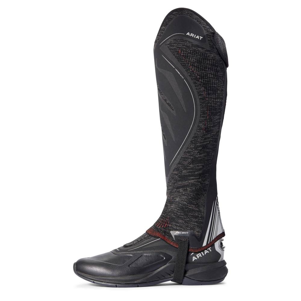 Ariat Ascent Half Chap - BLACK KNIT/RED