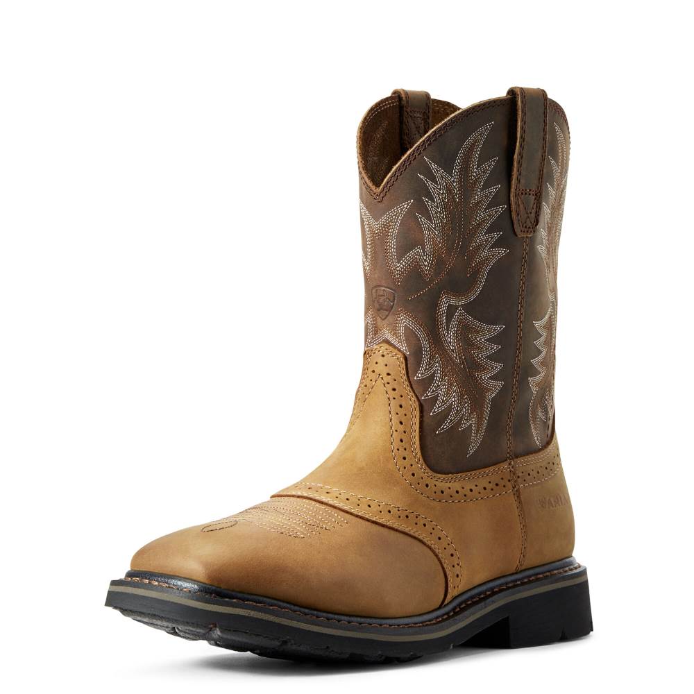 Ariat Sierra Wide Square Toe Work Boot - AGED BARK
