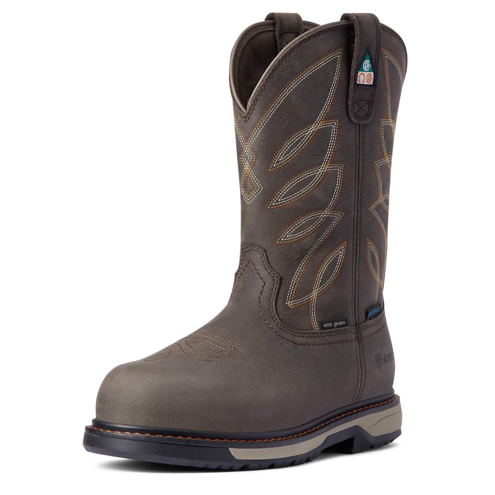 Ariat Riveter CSA Glacier Grip Waterproof 400g Composite Toe Work Boot - DARK STORM