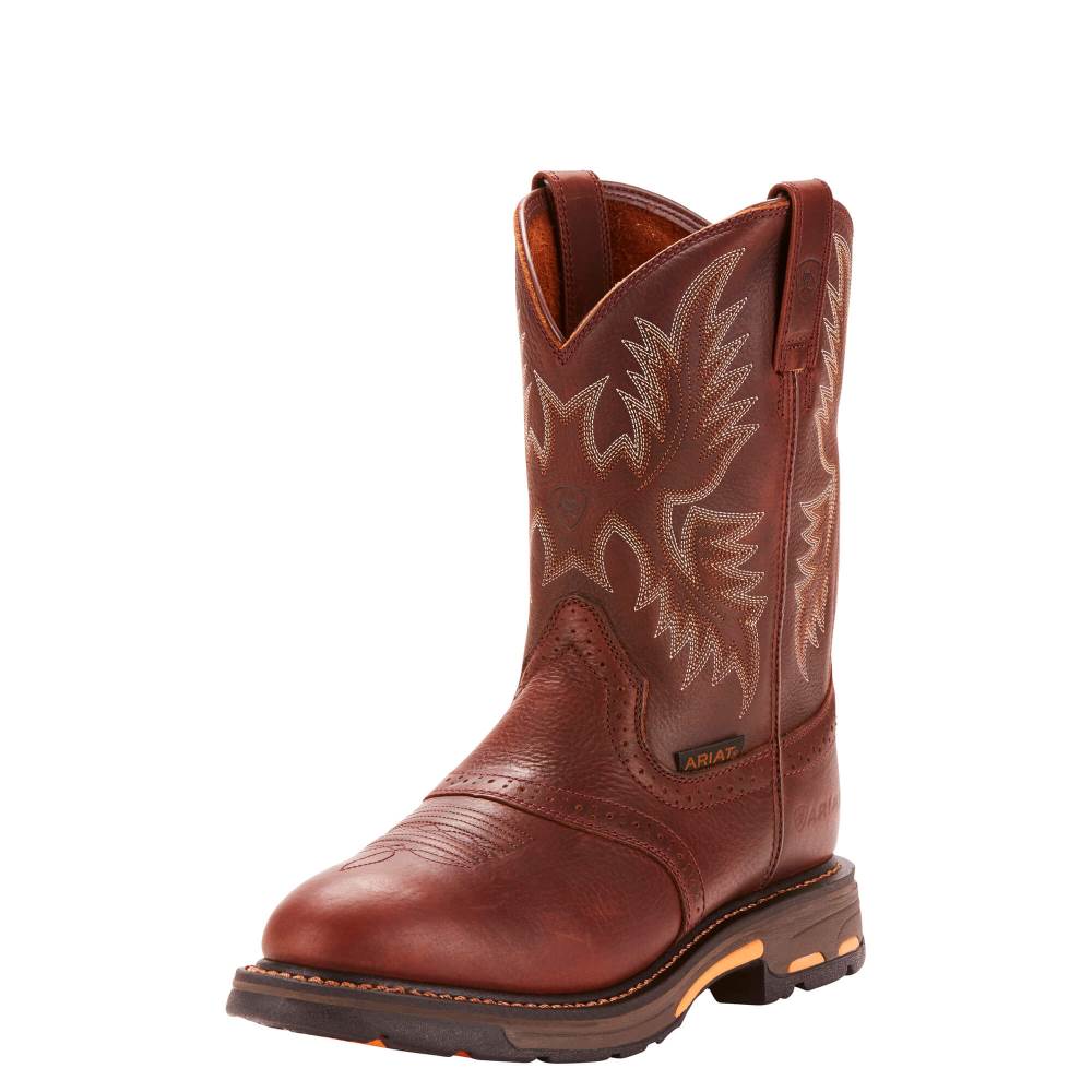 Ariat Workhog Pull-on Work Boot - DARK COPPER