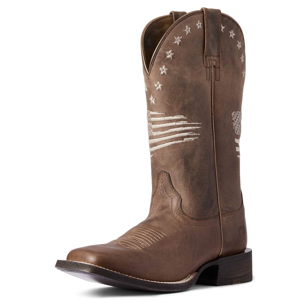 Ariat Circuit Patriot Western Boot - WEATHERED TAN