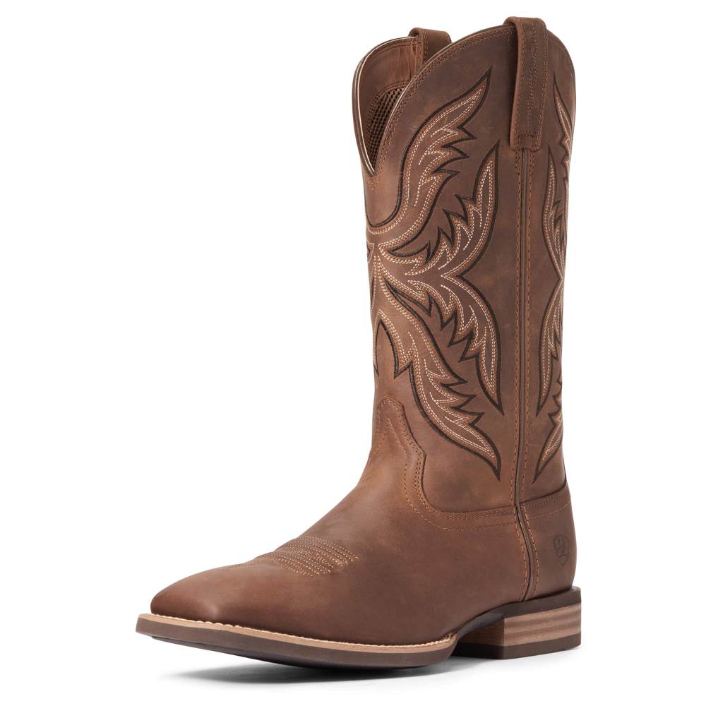 Ariat Everlite Fast Time Western Boot - DISTRESSED BROWN