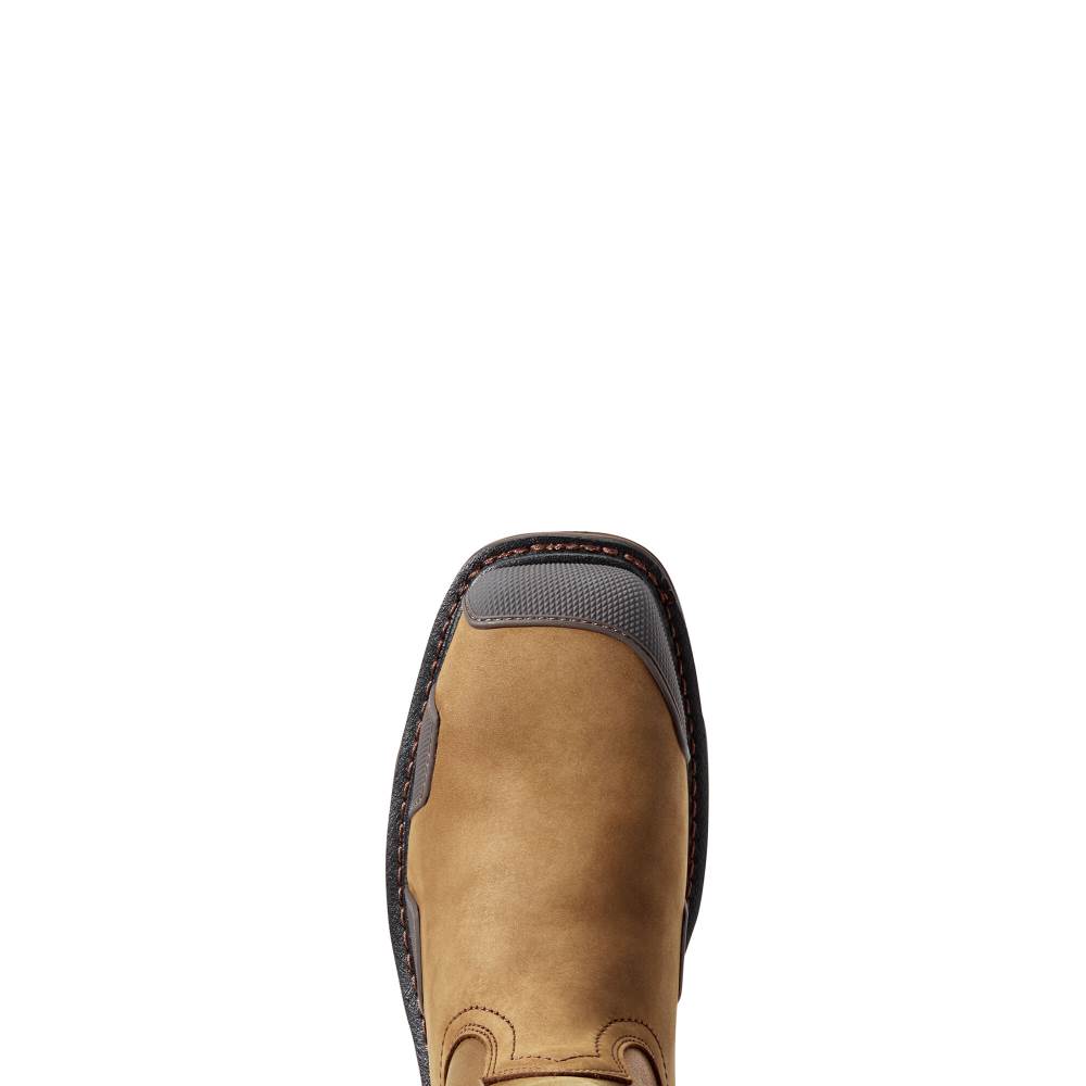 Ariat OverDrive Wide Square Toe Composite Toe Work Boot - ALAMO BROWN