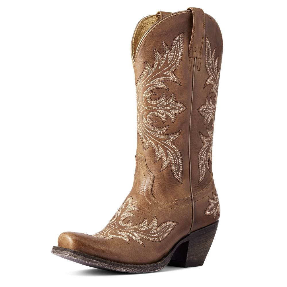 Ariat Circuit Rosewood Western Boot - NATURAL TAN