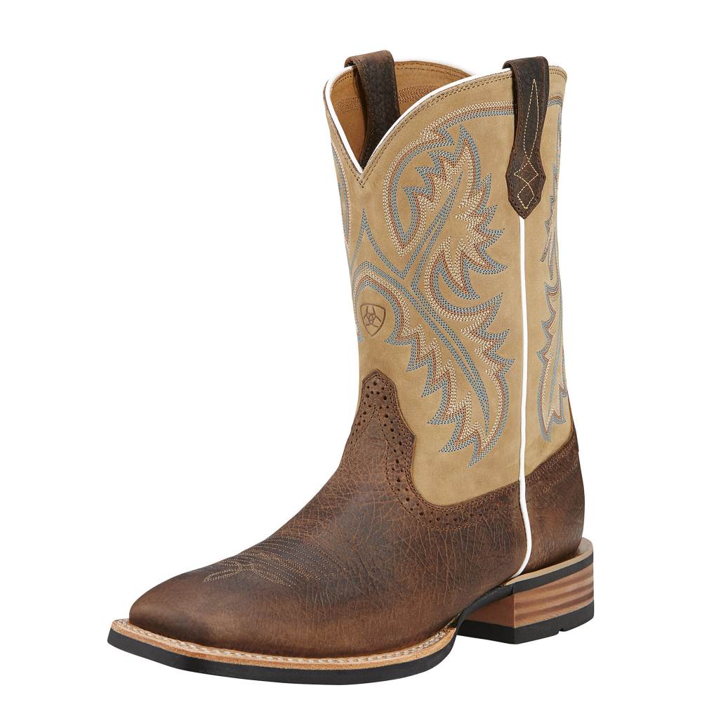 Ariat Quickdraw Western Boot - TUMBLED BARK