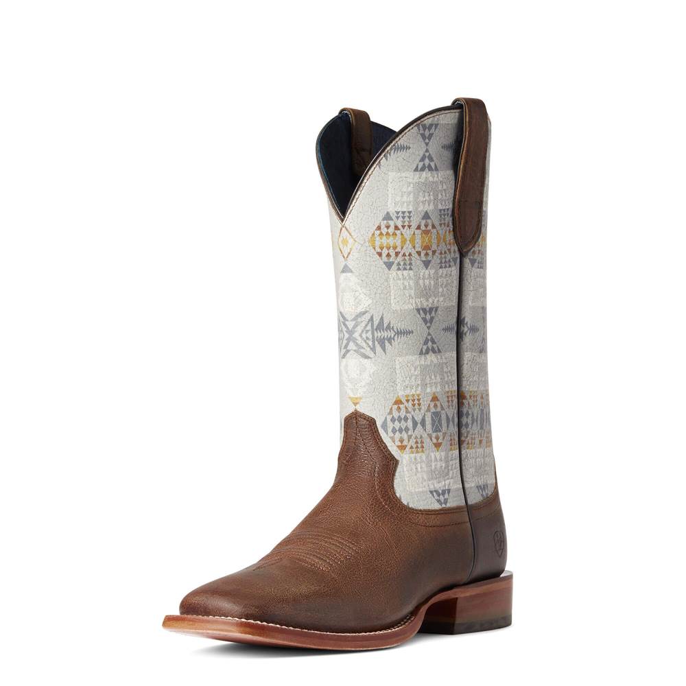 Ariat Circuit Pendleton Western Boot - NOON BROWN