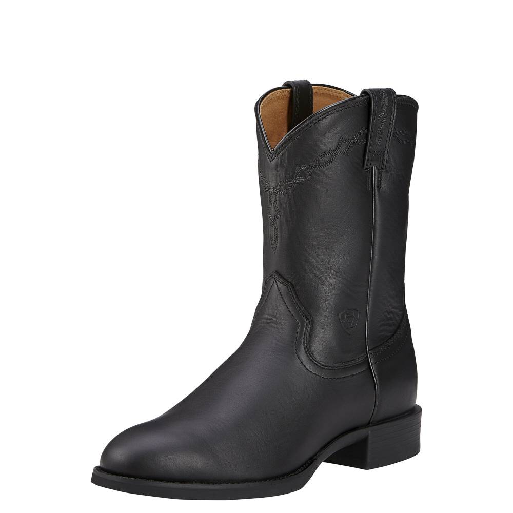 Ariat Heritage Roper Western Boot - BLACK