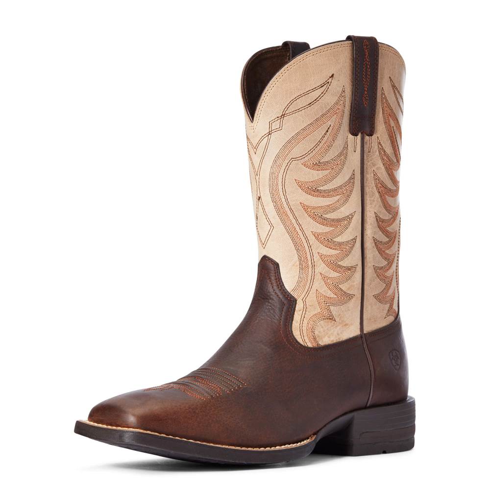 Ariat Amos Western Boot - BARLEY BROWN