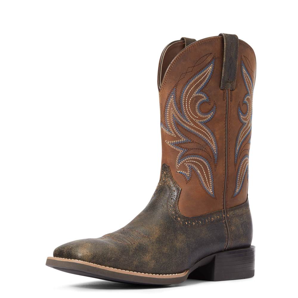 Ariat Sport Knockout Western Boot - BROOKLYN BROWN