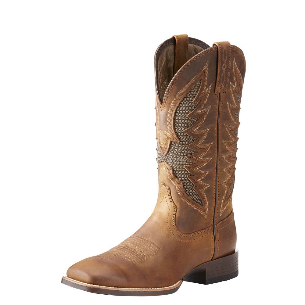 Ariat VentTEK Ultra Western Boot - DISTRESSED BROWN