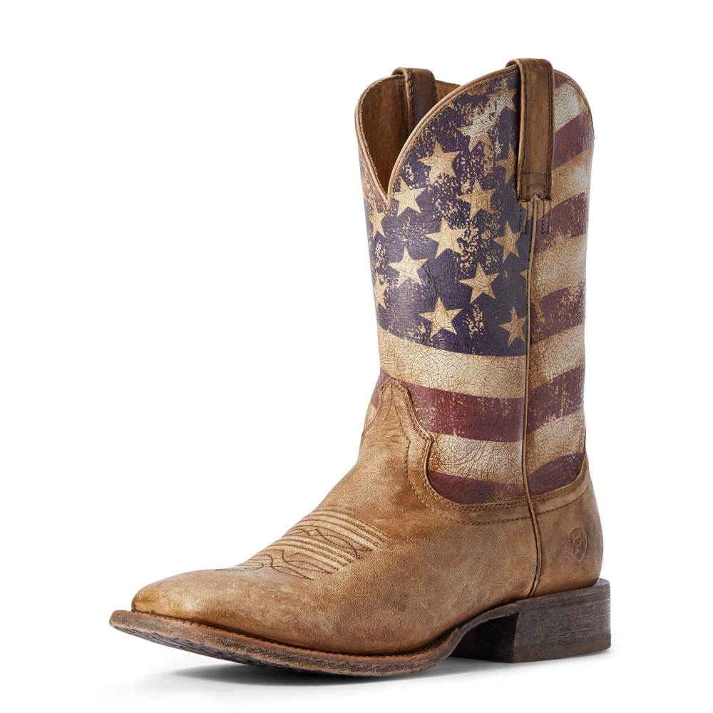 Ariat Circuit Proud Western Boot - NATURALLY DISTRESSED BROWN