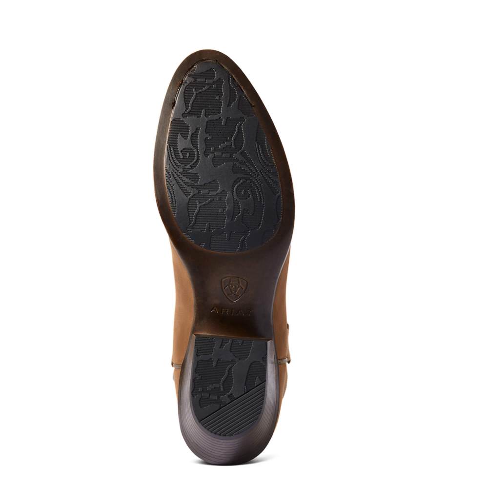 Ariat Heritage Elastic Wide Calf Western Boot - TAN BOMBER