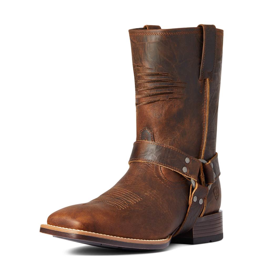 Ariat Harness Patriot Ultra Western Boot - BAR TOP BROWN