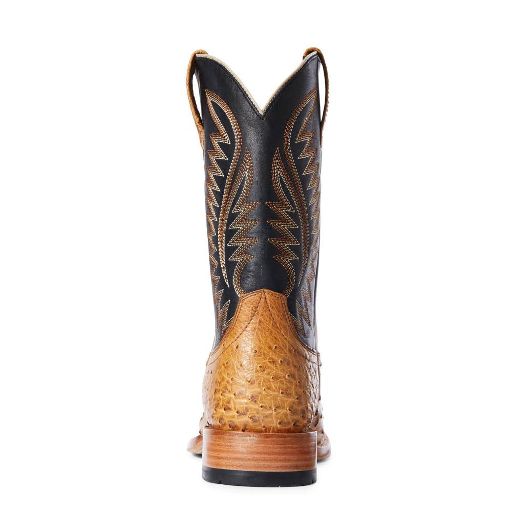 Ariat Gallup Western Boot - TAN FULL QUILL OSTRICH