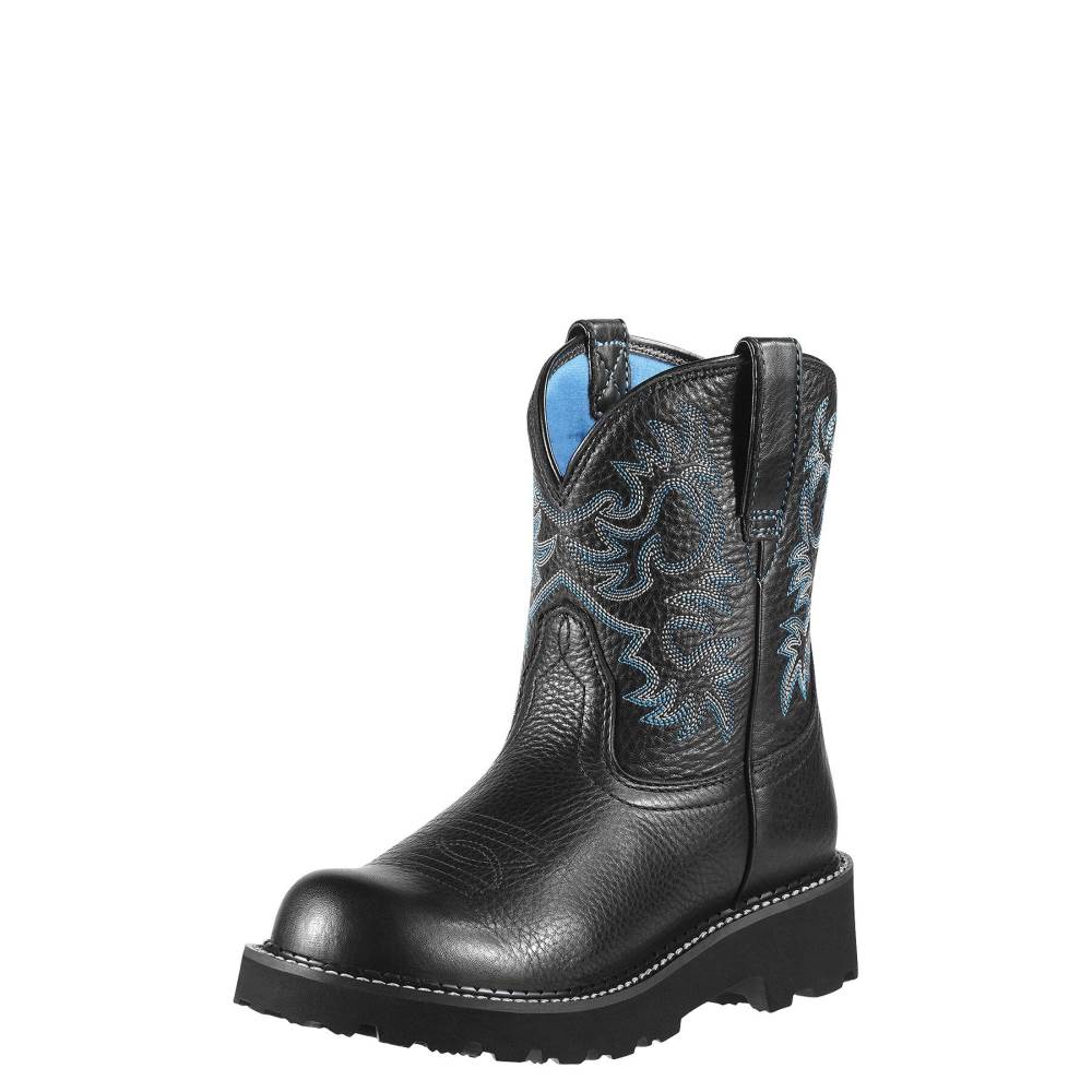 Ariat Fatbaby Western Boot - BLACK DEERTAN