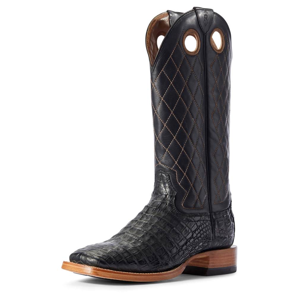 Ariat Relentless Winner's Circle Western Boot - BLACK CAIMAN BELLY